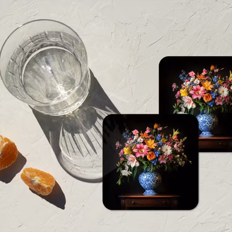 Onderzetter - Kleur - Vaas - Bloemen - Boeket — 3