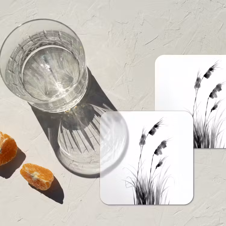 Onderzetter - Minimalistisch - Stelen - Wit — 3