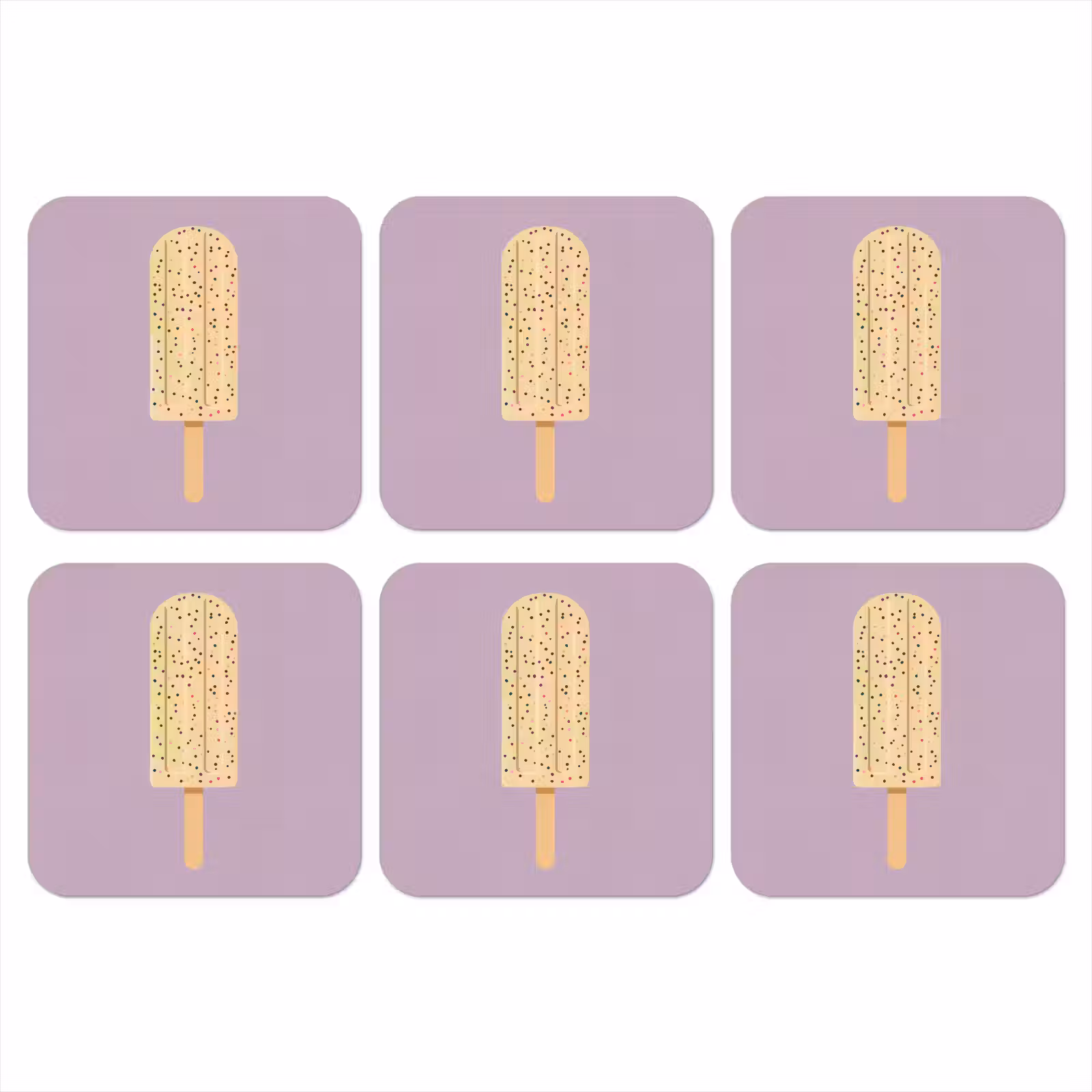Onderzetter - Beige - Ijsje - Spikkels — 1