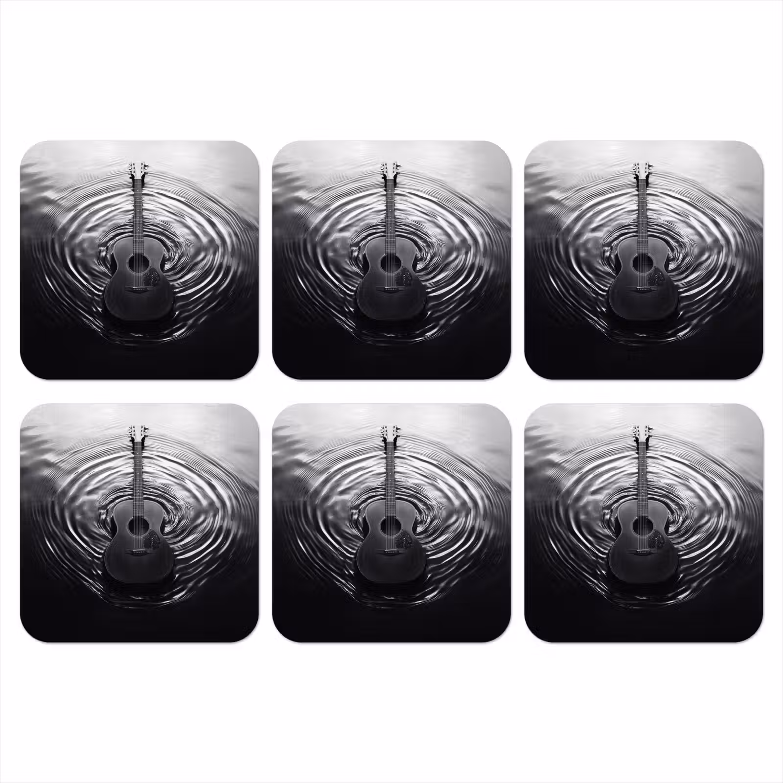 Onderzetter - Gitaar - Hout - Water — 1
