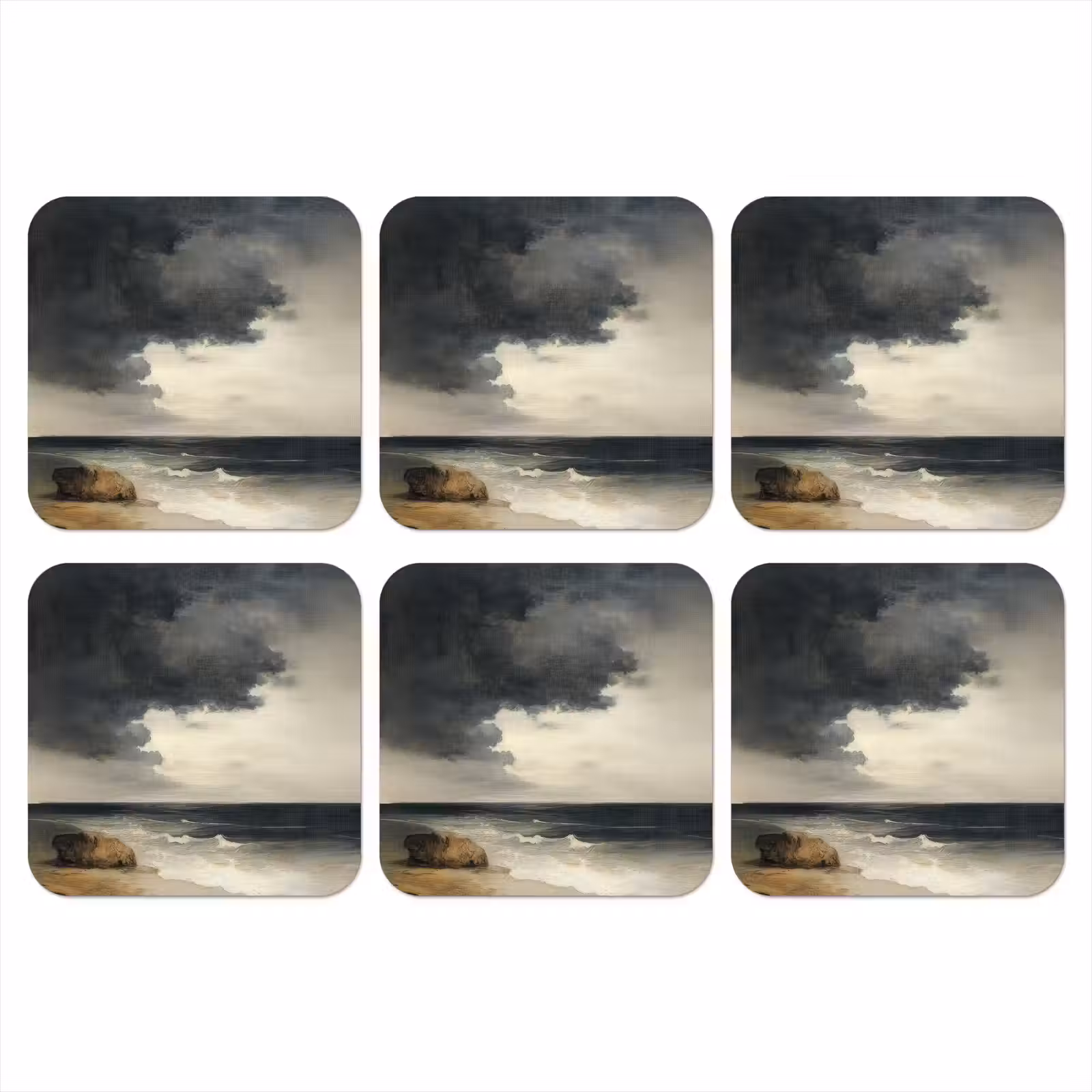 Onderzetter - Kust - Golven - Rots - Storm — 1