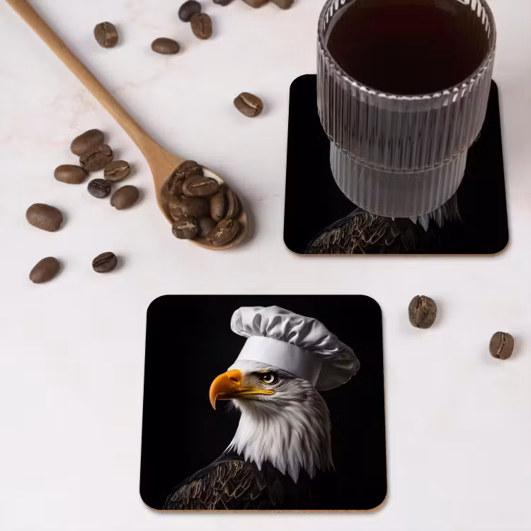 Onderzetter - Arend -Amerika - Koksmuts - Vogel - Stoer — 4