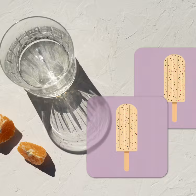 Onderzetter - Beige - Ijsje - Spikkels — 3