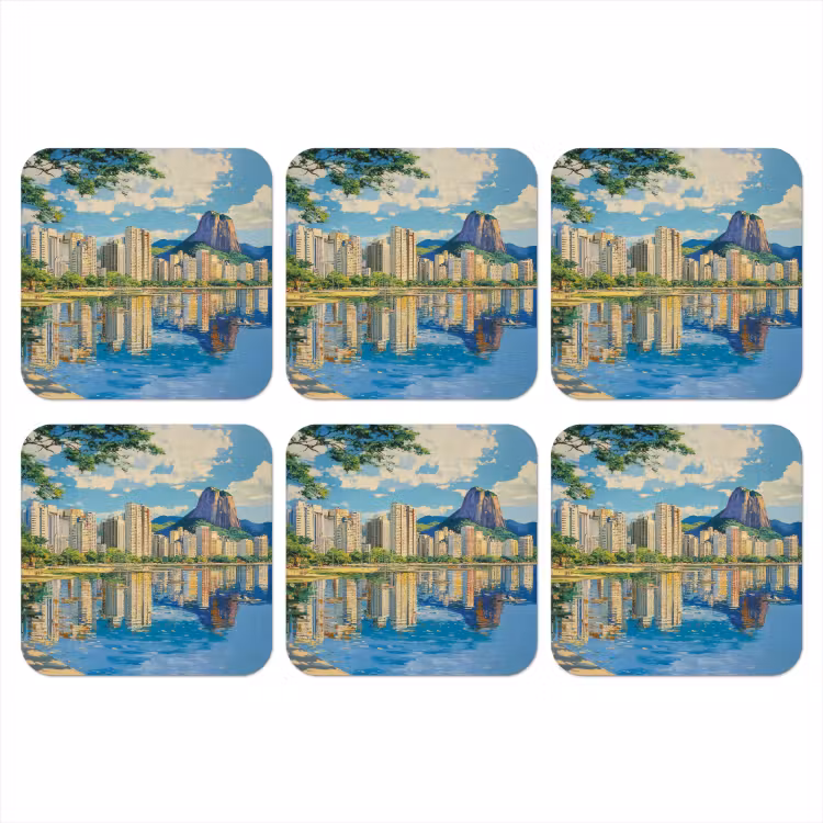 Onderzetter - Berg - Skyline - Strand - Water — 1