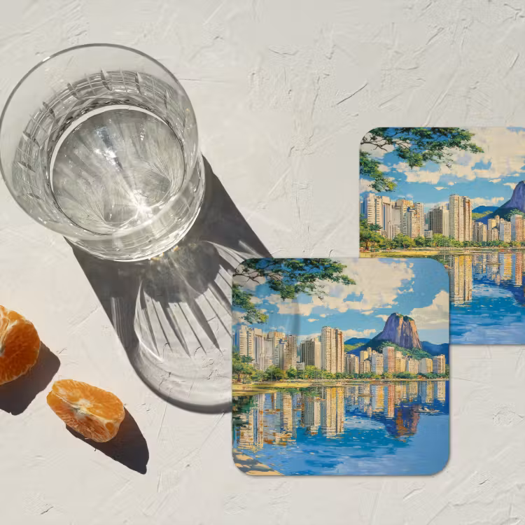 Onderzetter - Berg - Skyline - Strand - Water — 3