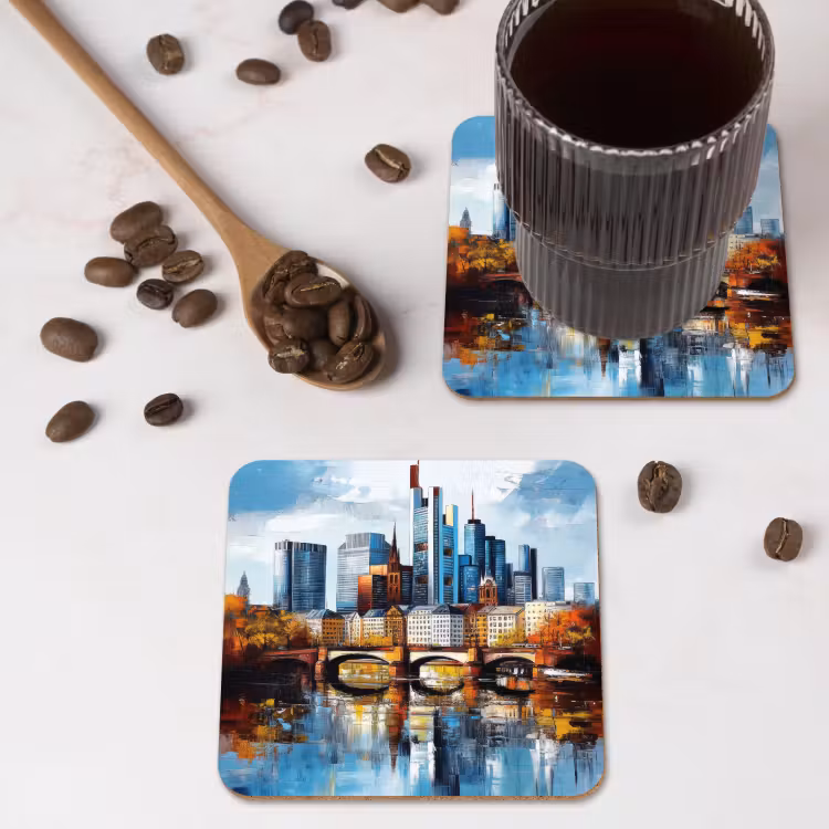 Onderzetter - Bomen Frankfurt- Stad - Skyline - Brug — 4