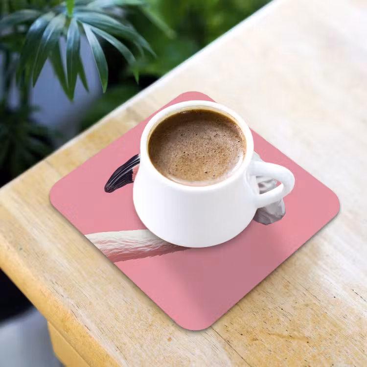 Onderzetter - Flamingo - Roze - Koksmuts - Vogel — 2