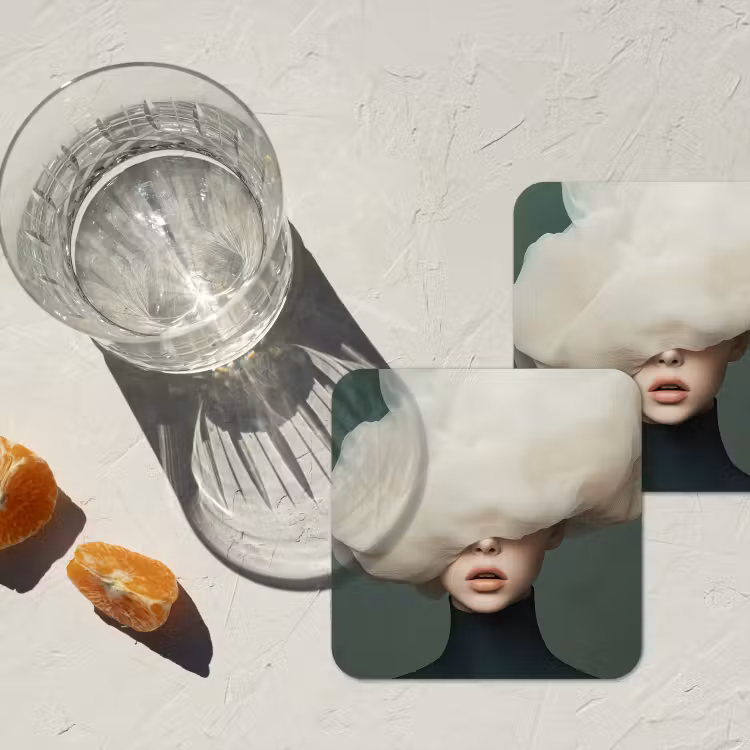 Onderzetter​ - Hoed - Vrouw - Beige — 3