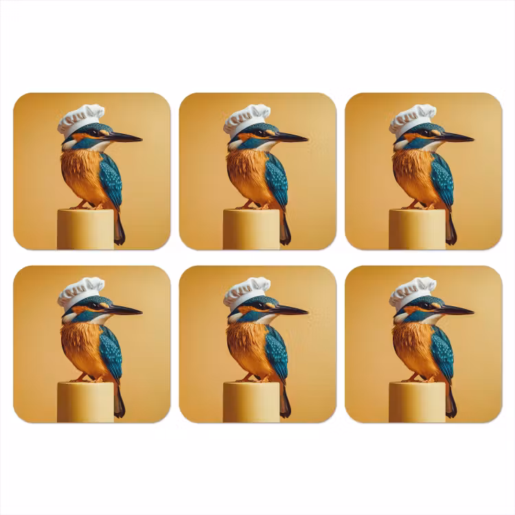 Onderzetter - Ijsvogel - Pilaar - Koksmuts - Vogel — 1