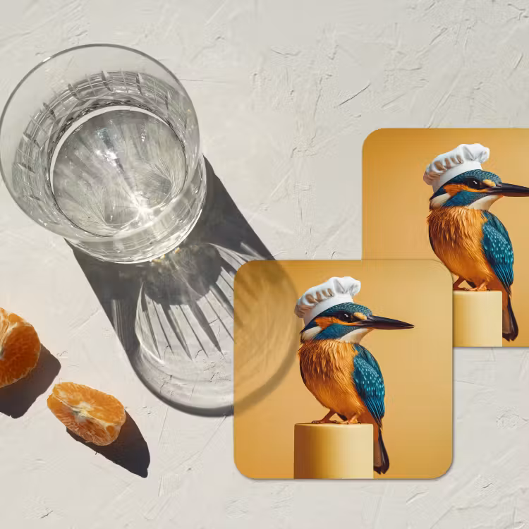 Onderzetter - Ijsvogel - Pilaar - Koksmuts - Vogel — 3