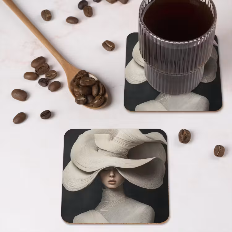 Onderzetter - Modern - Vrouw - Hoed — 4