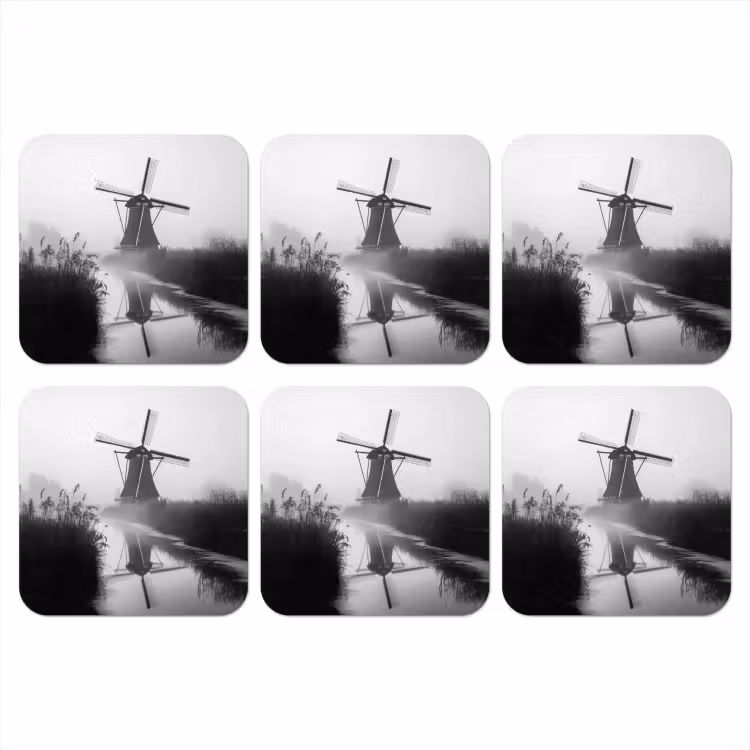 Onderzetter - Molen - Weerspiegeling - Landschap - Water — 1