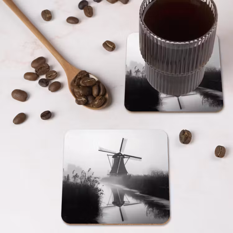 Onderzetter - Molen - Weerspiegeling - Landschap - Water — 4