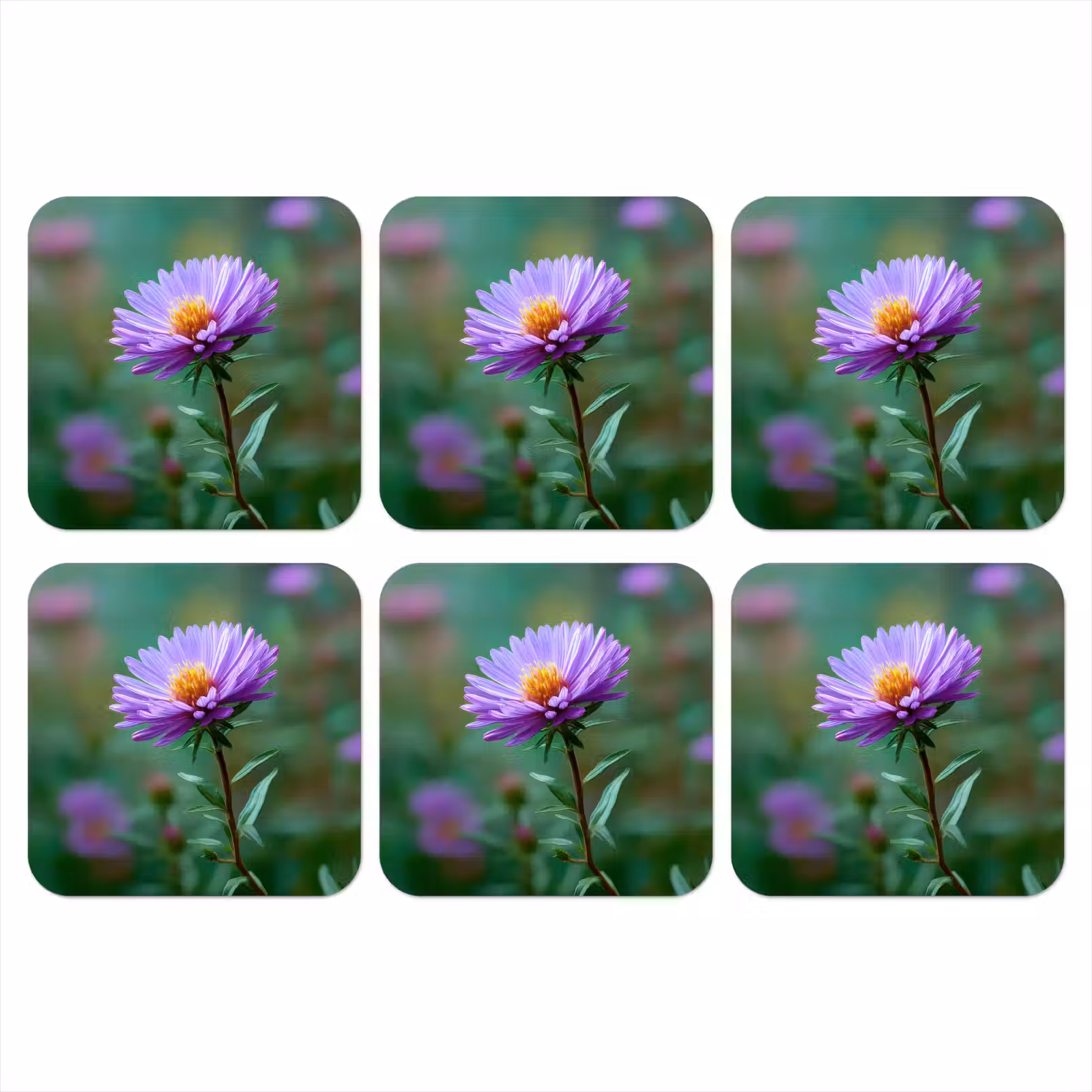 Onderzetter - Aster - Paars - Bloem - Blaadjes — 1