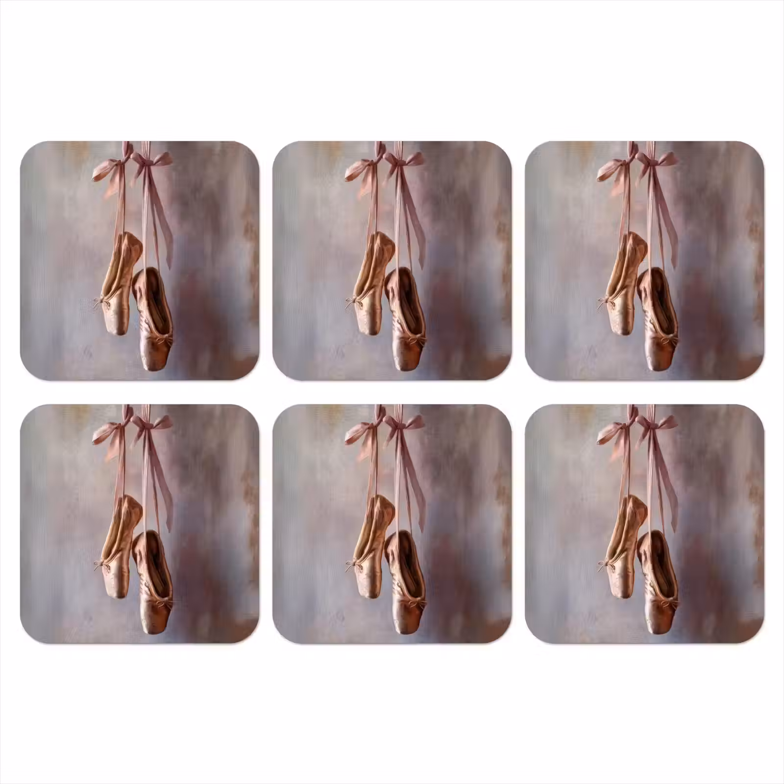 Onderzetter - Balletschoenen - Satijn - Aardetinten — 1