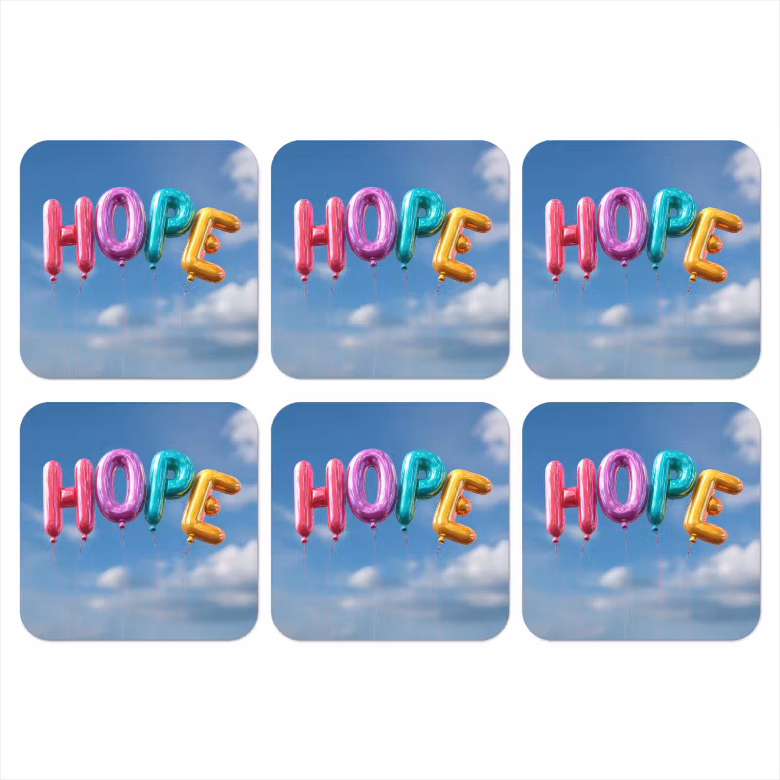 Onderzetter - Ballonen - Lucht - Hope — 1