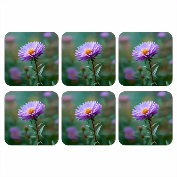 Onderzetter - Aster - Paars - Bloem - Blaadjes — 1