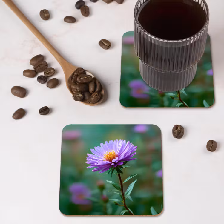 Onderzetter - Aster - Paars - Bloem - Blaadjes — 4