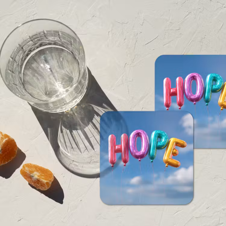 Onderzetter - Ballonen - Lucht - Hope — 3