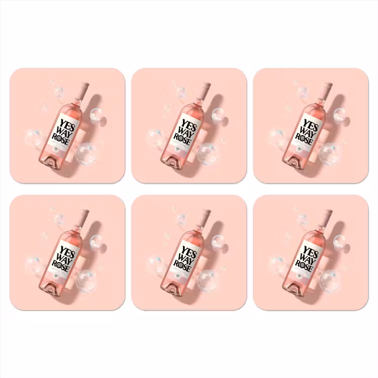 Onderzetter​ - Bubbels - Rosé - Roze — 1