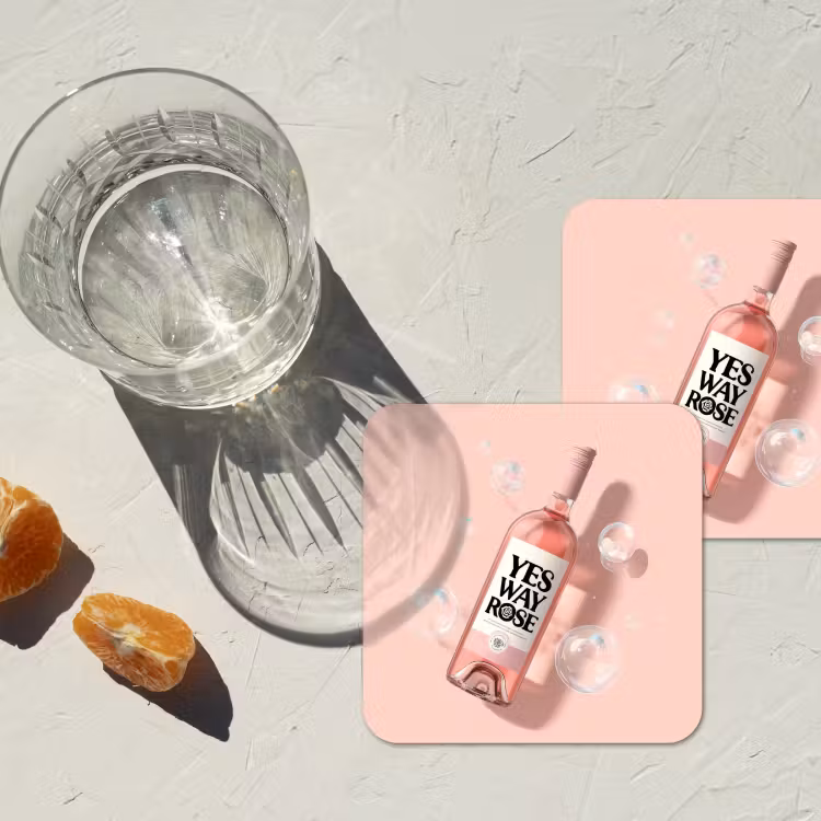 Onderzetter​ - Bubbels - Rosé - Roze — 3