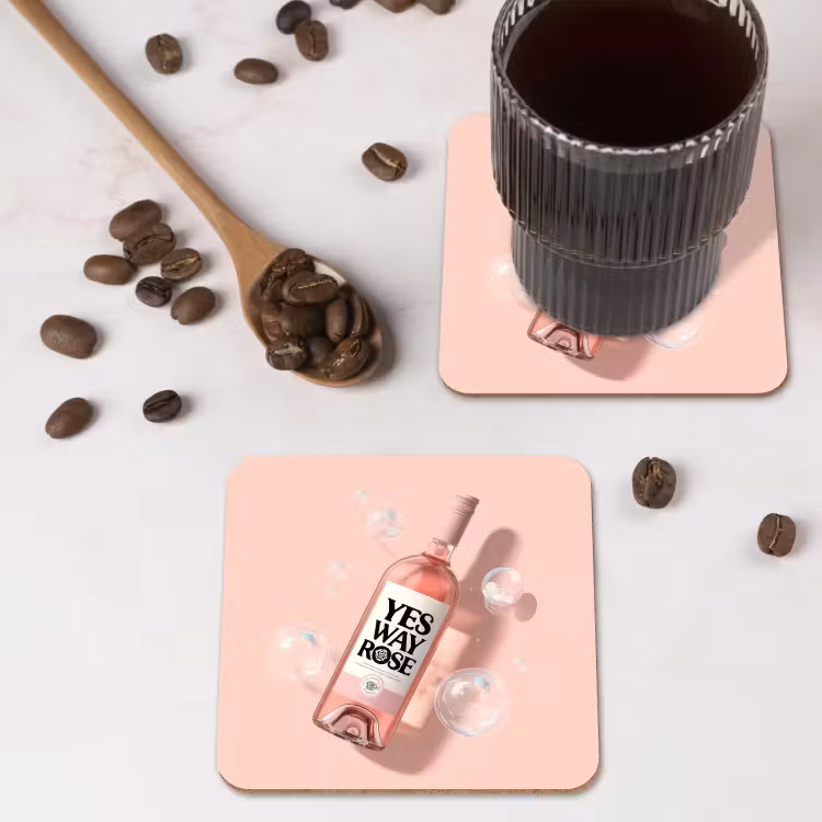 Onderzetter​ - Bubbels - Rosé - Roze — 4