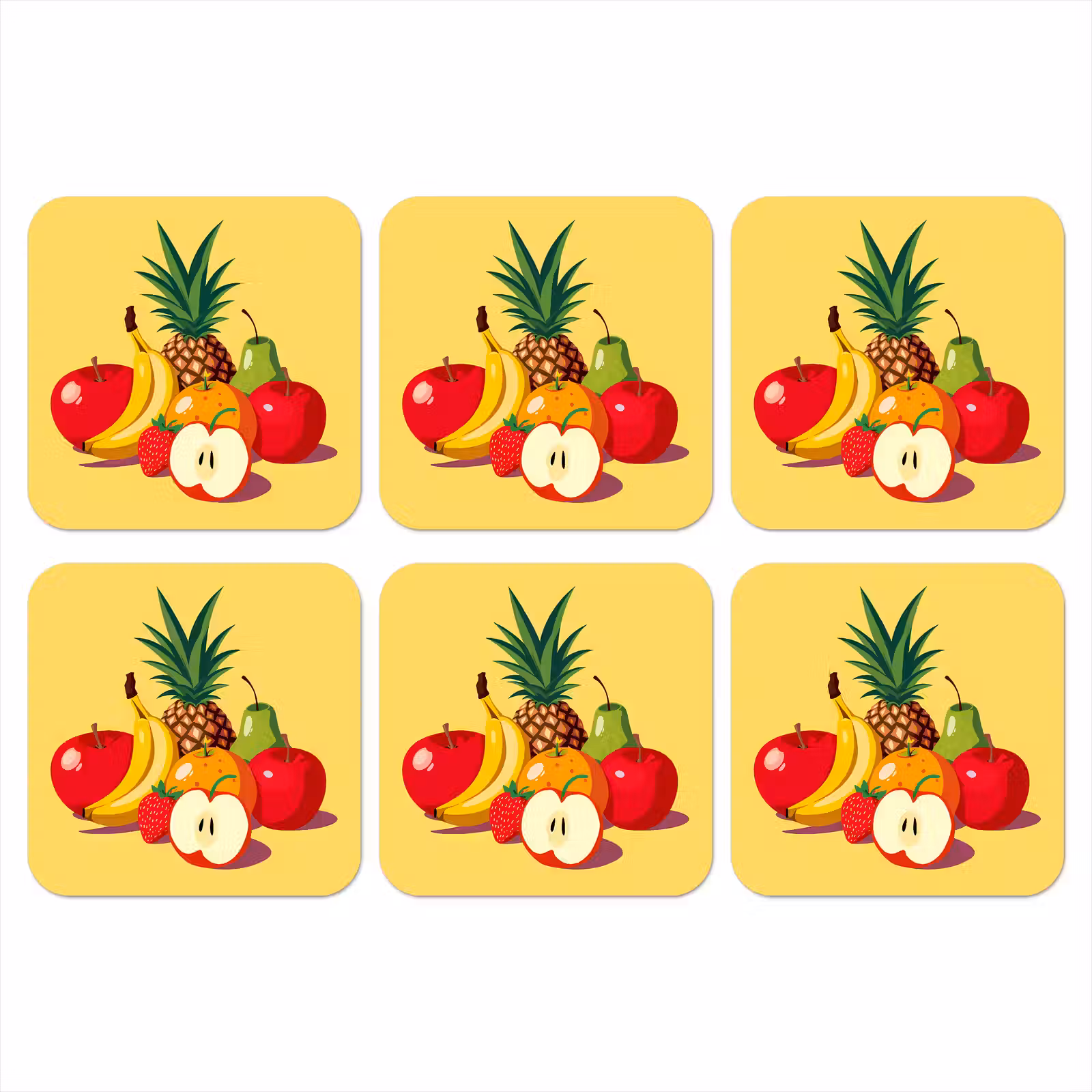 Onderzetter - Fruit - Illustratie - Kleurrijk — 1
