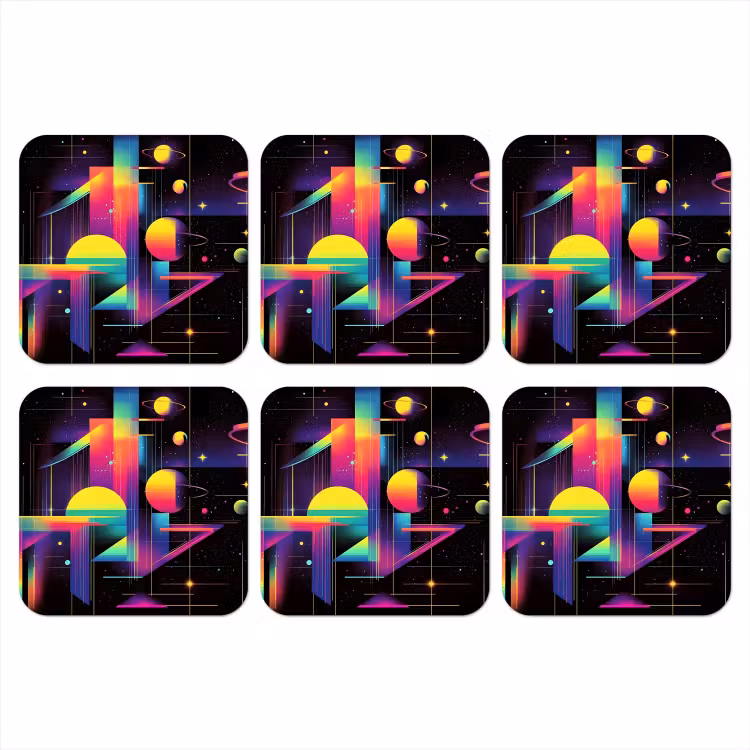 Onderzetter - Abstract - Vormen - Kleurrijk - Lijnen — 1