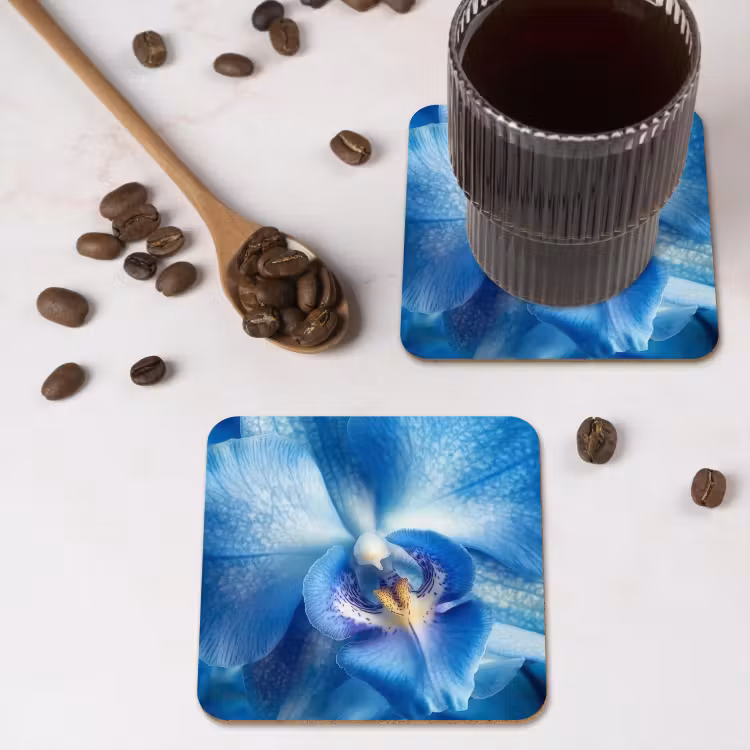 Onderzetter - Blauw - Orchidee - Elegeant — 4