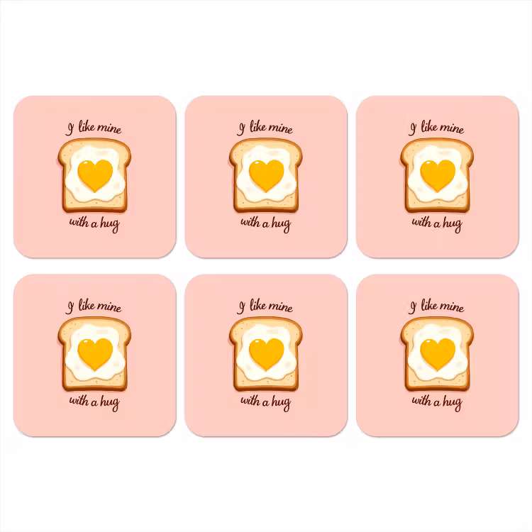 Onderzetter - Brood - Illustratie - Quote - Roze — 1