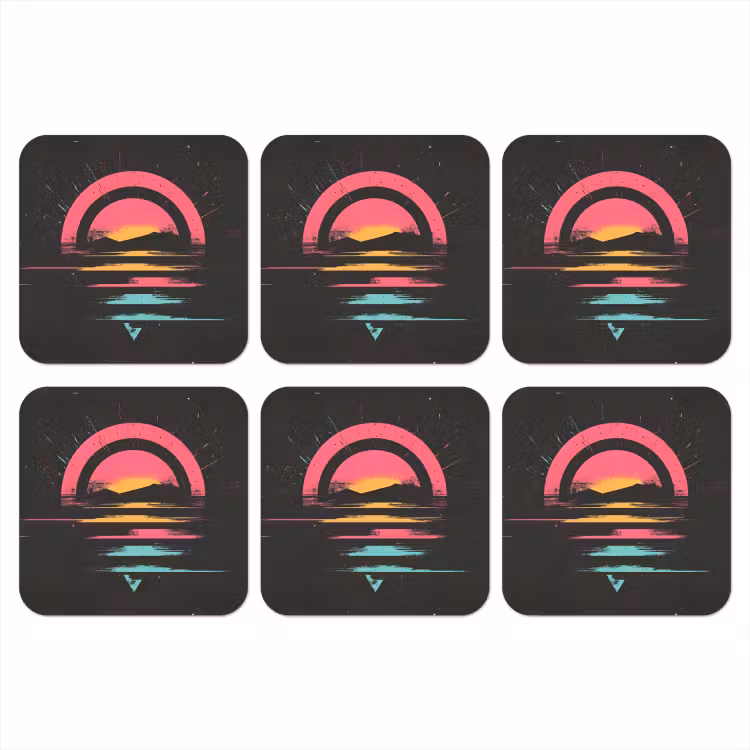 Onderzetter​ - Cirkel - Abstract - Roze — 1