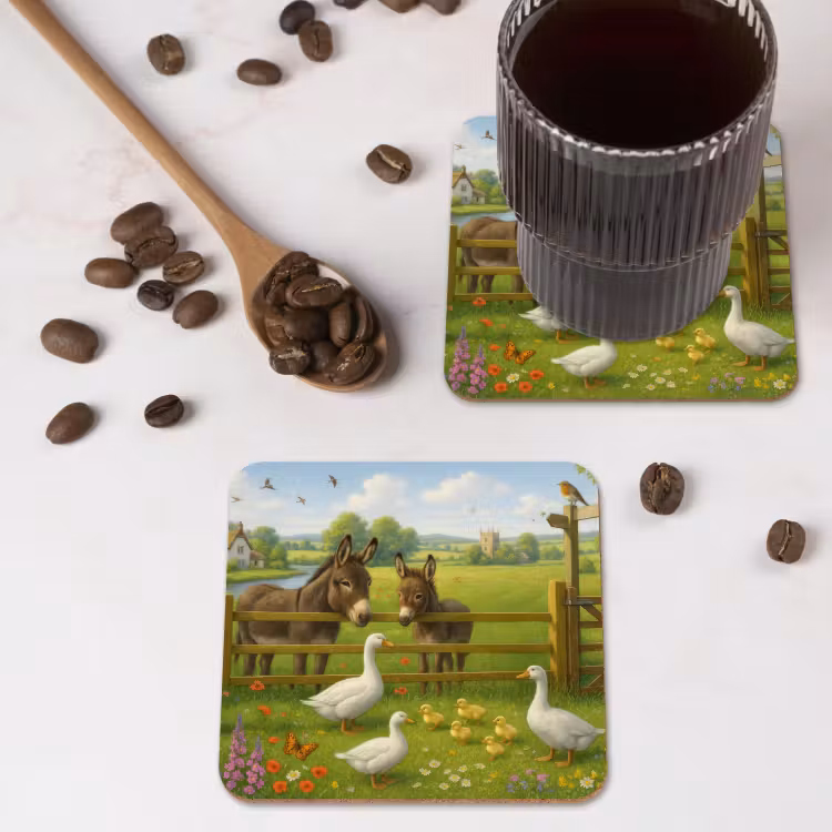 Onderzetter - Ezels - Ganzen - Kleurrijk — 4