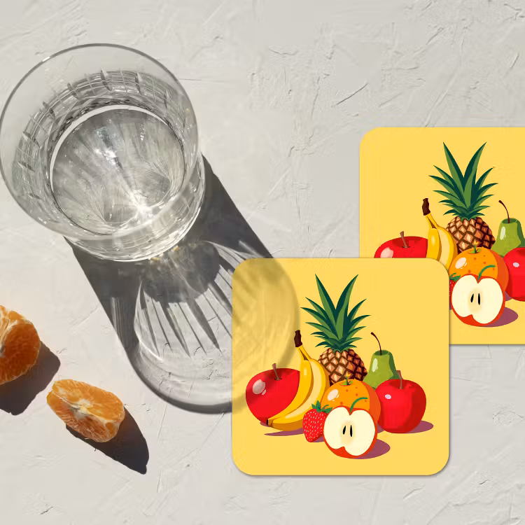 Onderzetter - Fruit - Illustratie - Kleurrijk — 3