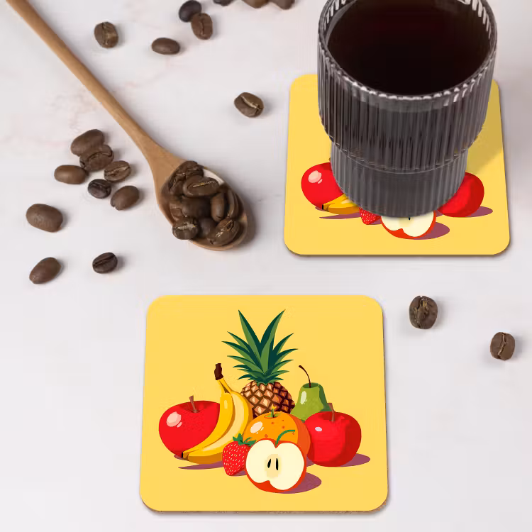 Onderzetter - Fruit - Illustratie - Kleurrijk — 4