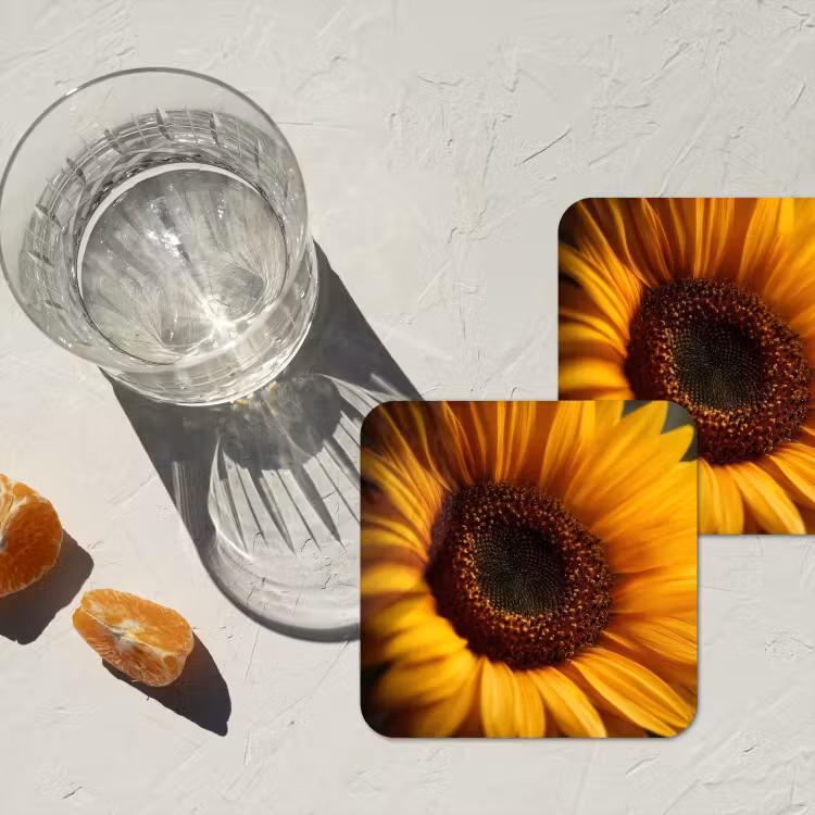 Onderzetter - Geel - Zonnebloem - Zomers — 3