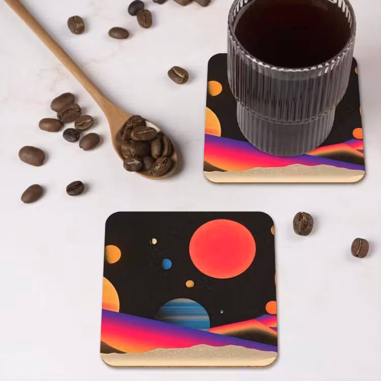 Onderzetter​ - Hemel - Planeten - Felgekleurd — 4