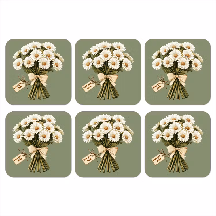 Onderzetter - Lint - Boeket - Groen - Quote — 1