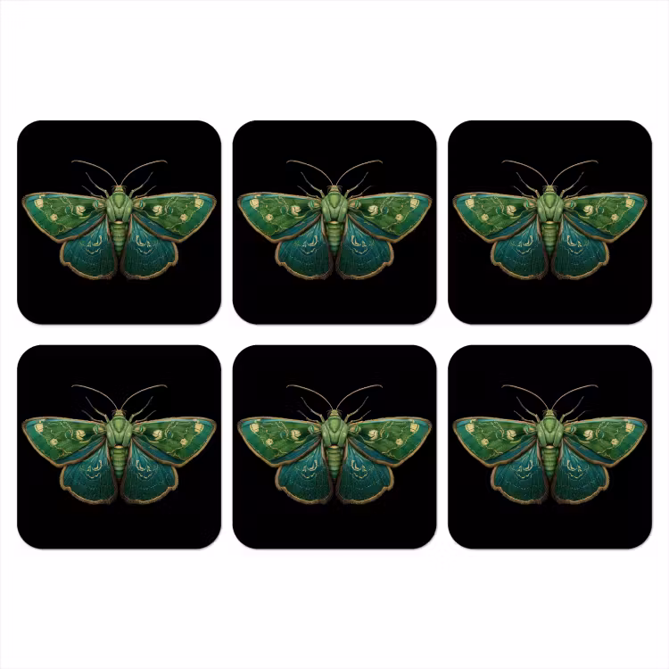 Onderzetter - Mot - Levendig - Groen — 1