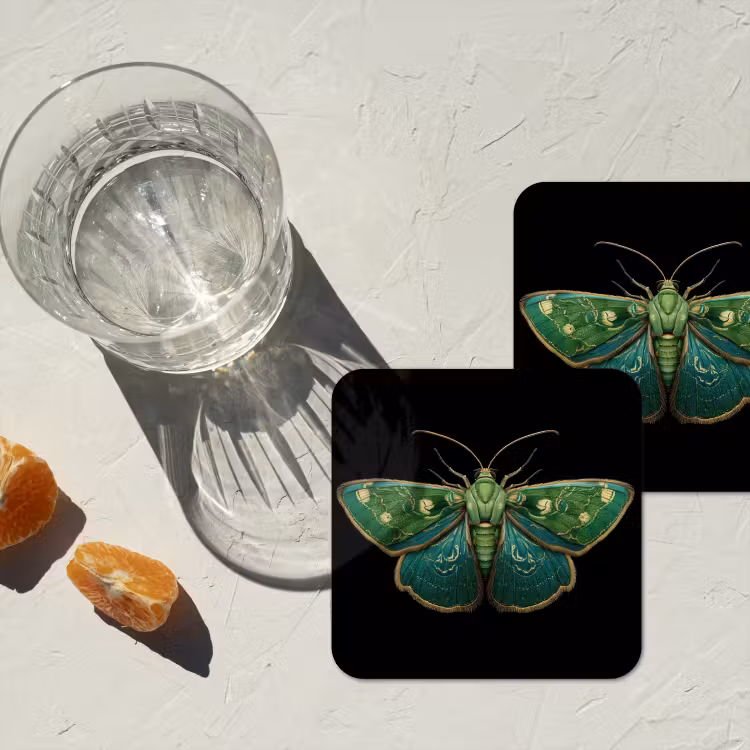 Onderzetter - Mot - Levendig - Groen — 3
