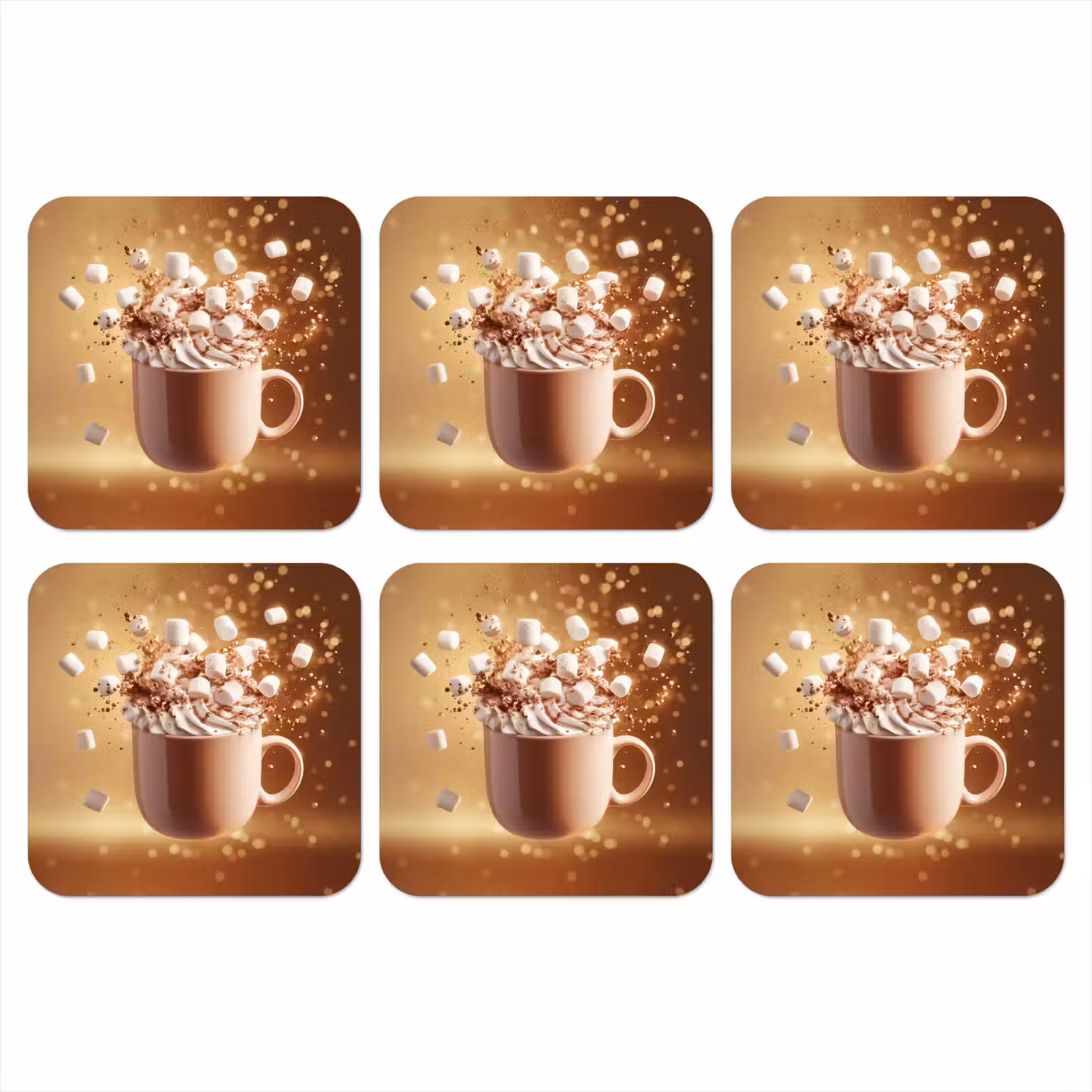 Onderzetter - Chocomelk - Drinken - Warm - Bruin — 1