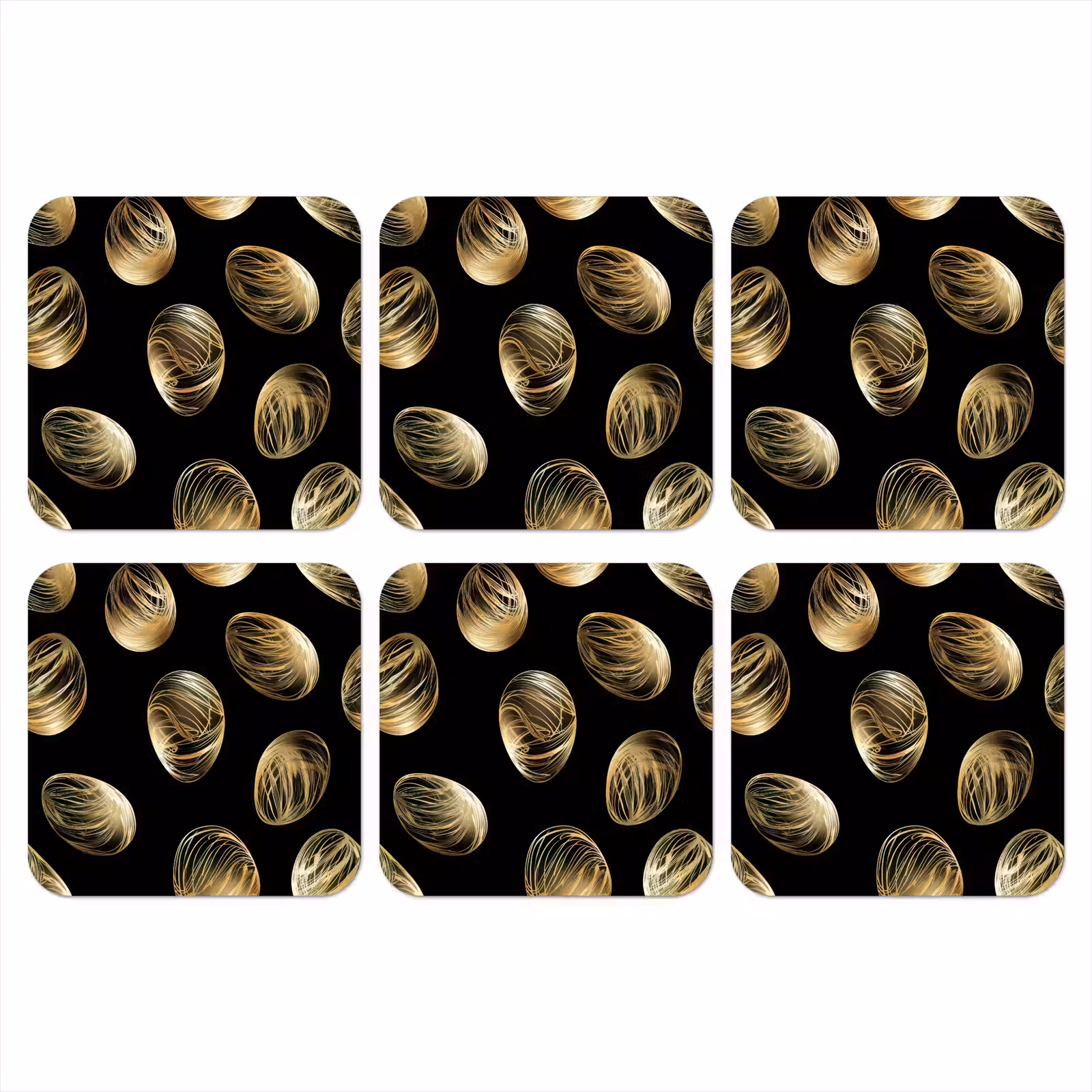 Onderzetter - Eieren - Goud - Patroon — 1