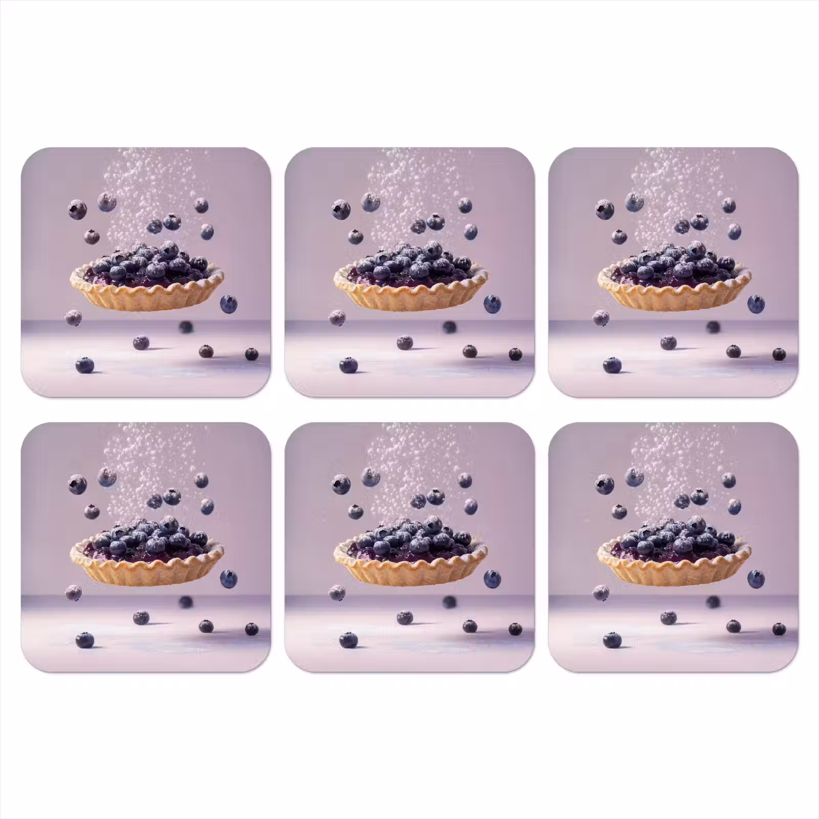 Onderzetter - Eten - Taart - Bessen - Blauw — 1