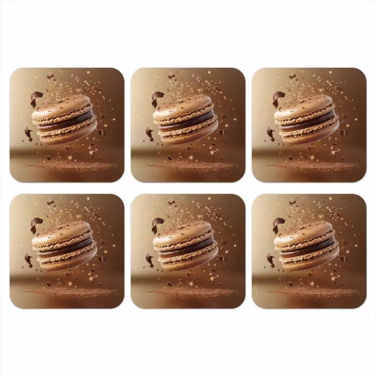 Onderzetter - Chocolade - Macarons - Eten - Snoep — 1
