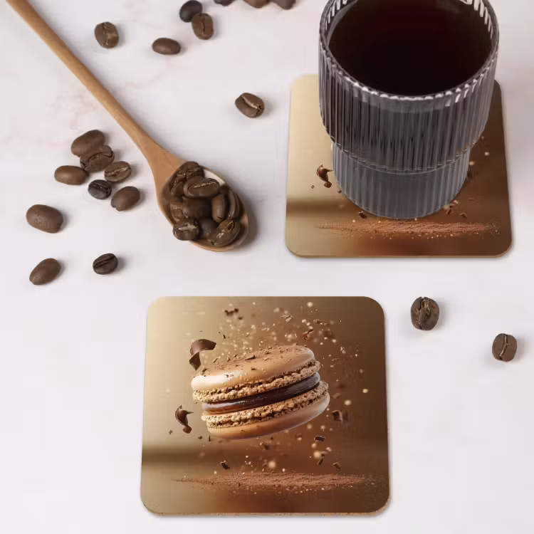 Onderzetter - Chocolade - Macarons - Eten - Snoep — 4