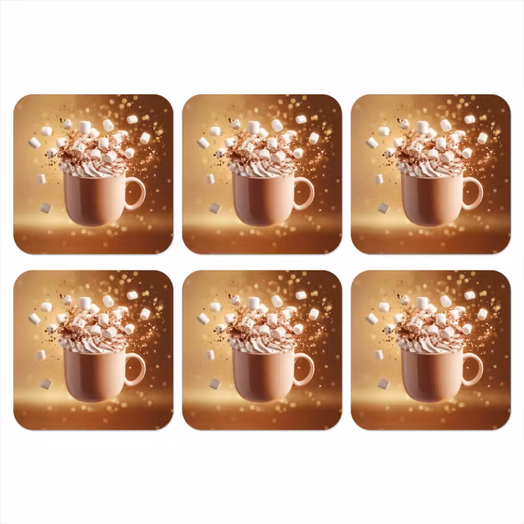 Onderzetter - Chocomelk - Drinken - Warm - Bruin — 1