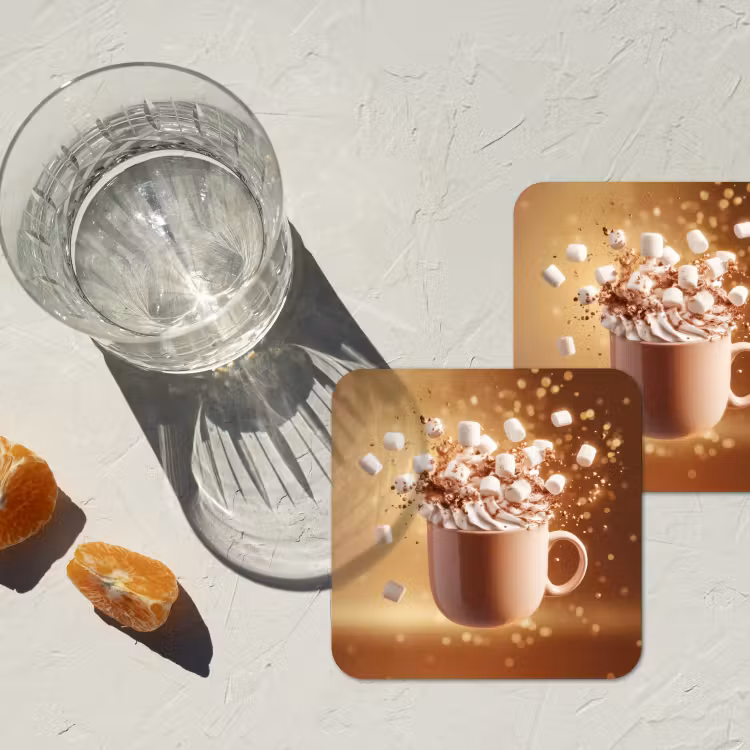 Onderzetter - Chocomelk - Drinken - Warm - Bruin — 3