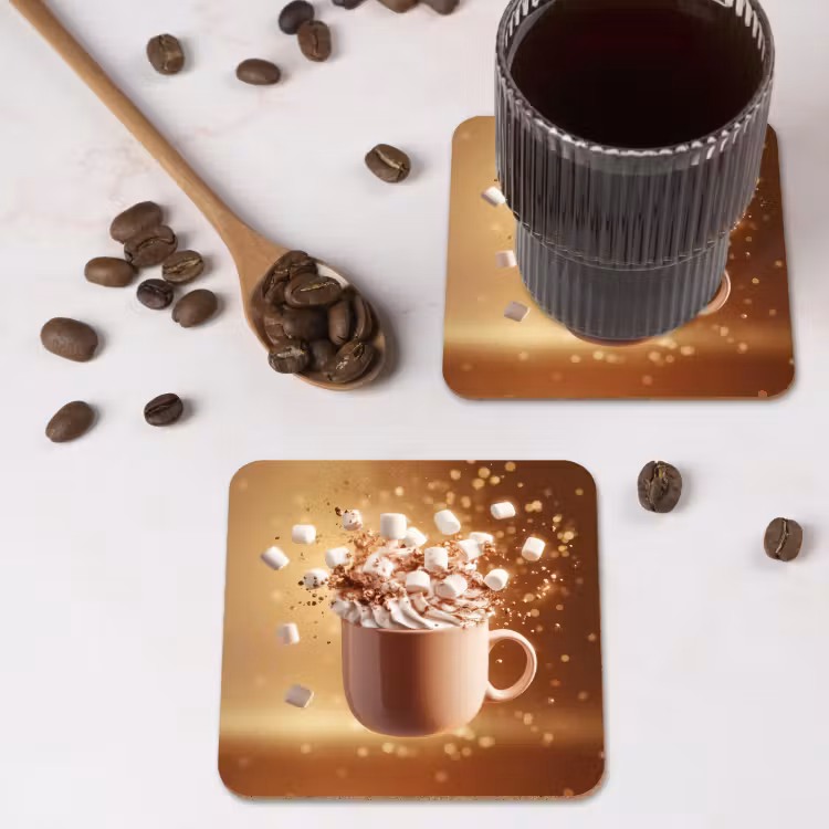 Onderzetter - Chocomelk - Drinken - Warm - Bruin — 4