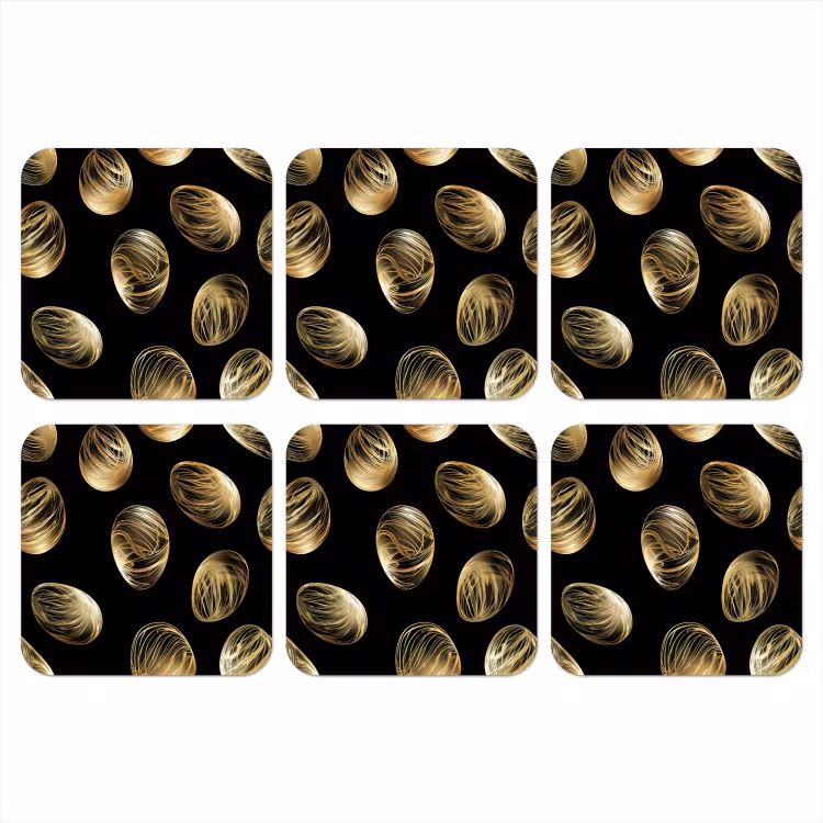 Onderzetter - Eieren - Goud - Patroon — 1