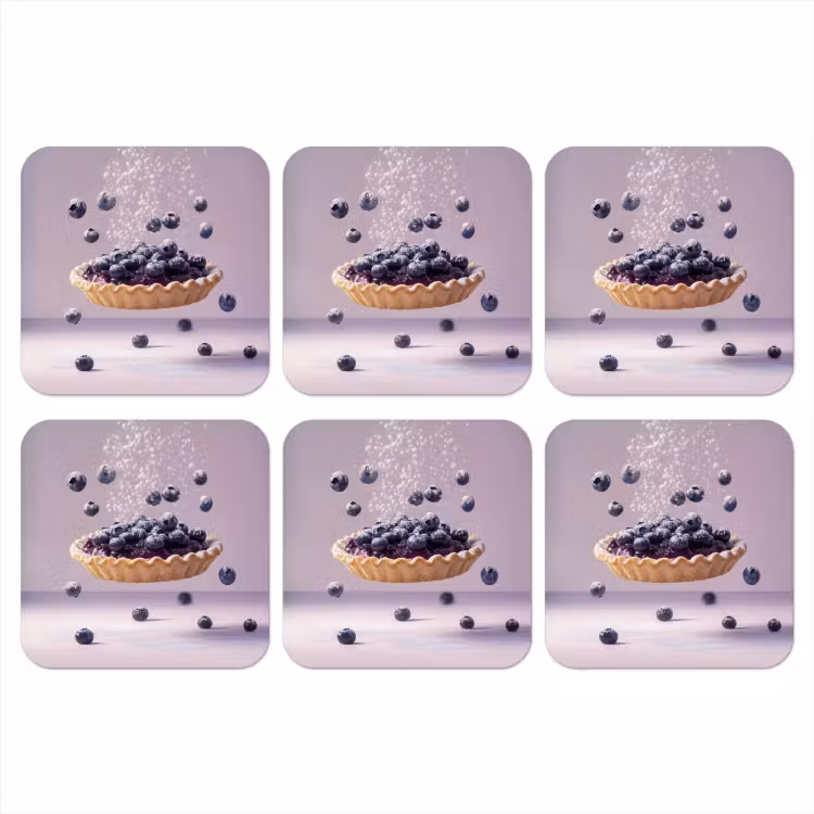 Onderzetter - Eten - Taart - Bessen - Blauw — 1