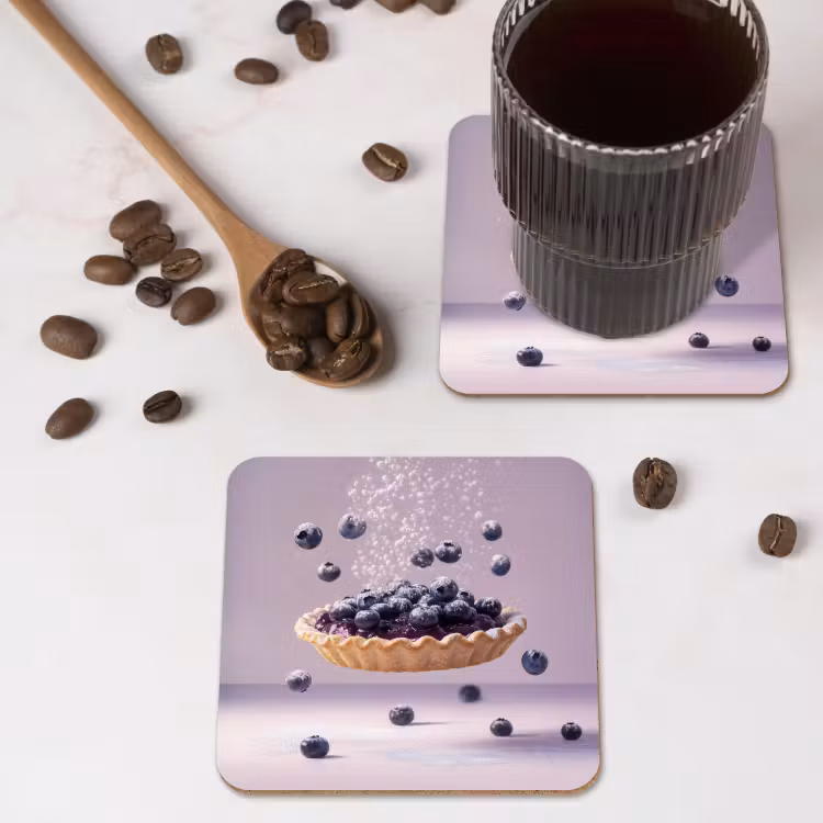 Onderzetter - Eten - Taart - Bessen - Blauw — 4